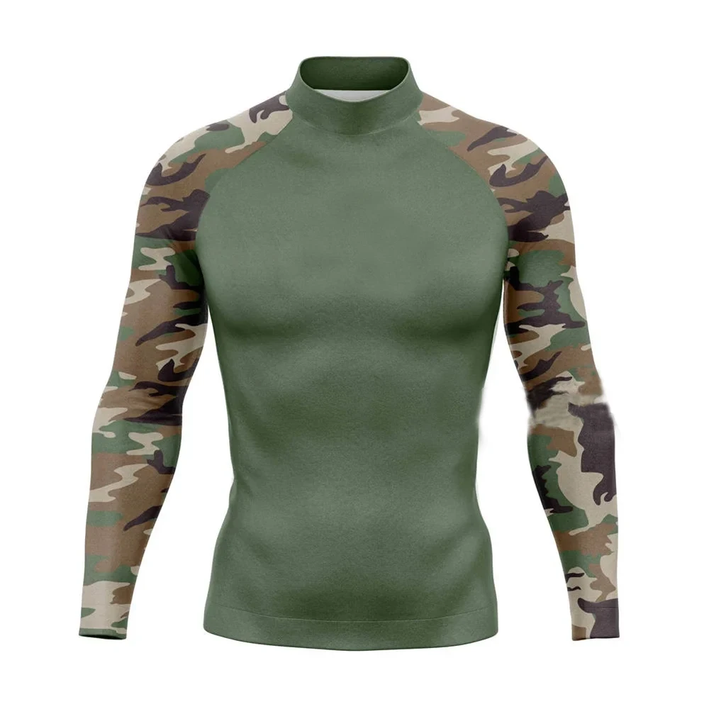 Men's Surfing Shirt Spray Camo Lycra Rashguard Surf Sportswear Beach UV Swimwear UPF50+ Clothes sports shirt,printed t shirt