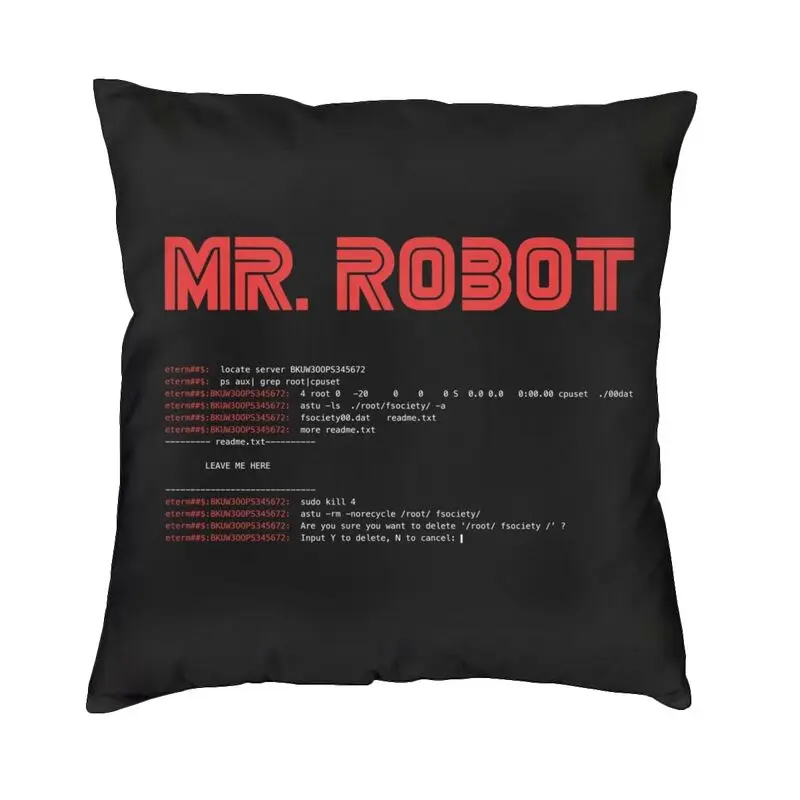 

Чехол для подушки Mr Robot, украшение для дома, программатор Linux, квадратная АРКА, наволочка для дивана
