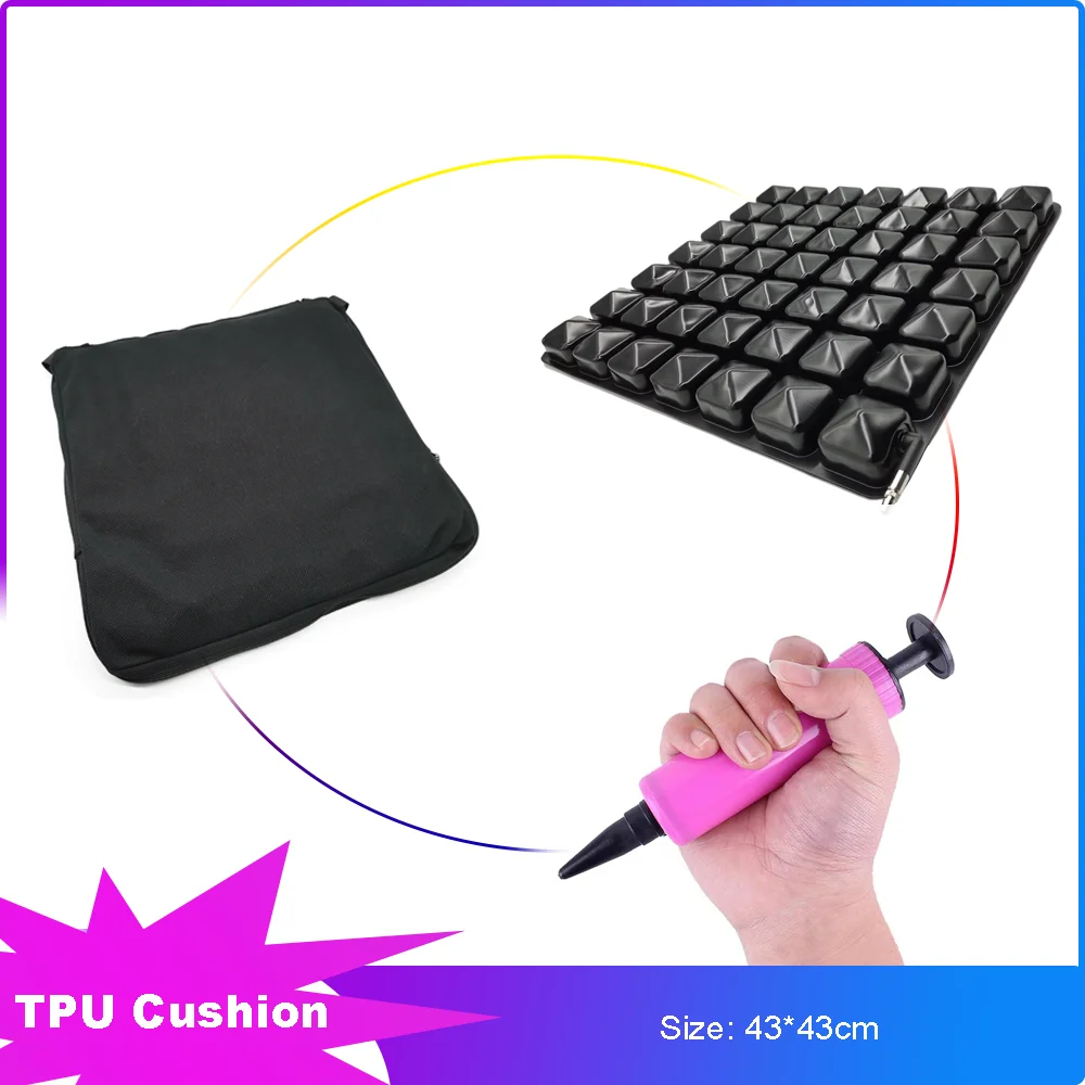 Cuscino Del Sedile Tpu 3D Air Bag Cover Decompressione Traspirante Auto Moto Office Home Chair Protezione Gonfiabile 43*43M