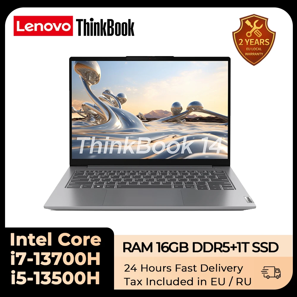 Lenovo Thinkbook 14 Laptop Intel Core I7-13700H /I5-13500H 16Gb + 1Tb Ssd 14 Pollici 2.2K 60Hz Ips Schermo Notebook Pc 2023
