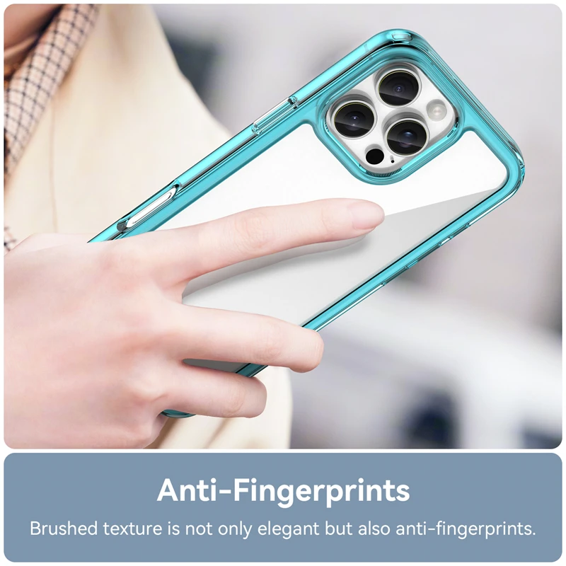 Hybrid Shockproof Transparent Armor Phone Case with Hard PC Bumper