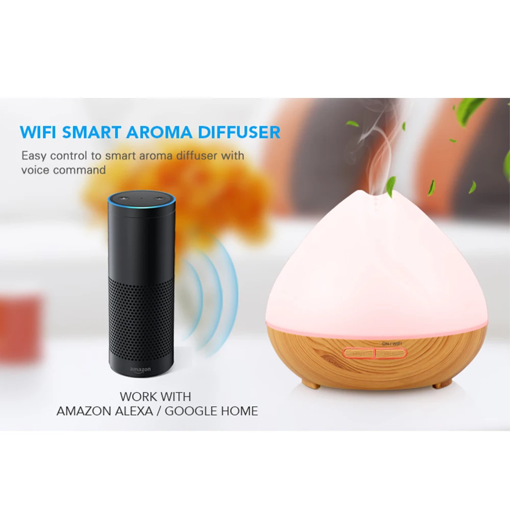 Difusor De Aceites Esenciales, Con Luz Led Humidificador De Aire