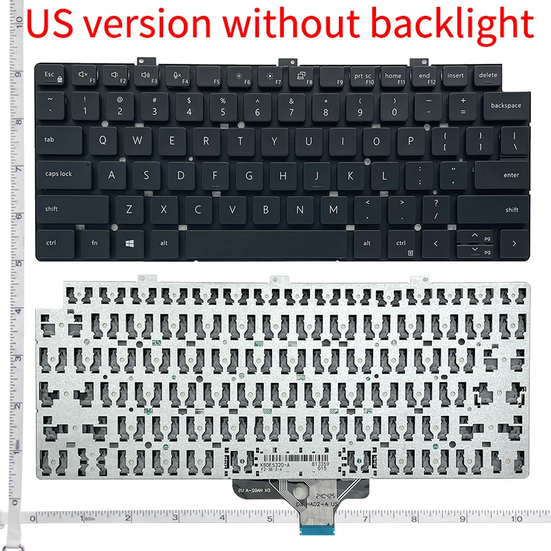 New Backlit Keyboard For Dell Latitude 13 7300/7320/E7320/5320 Laptop - US Layout, Black