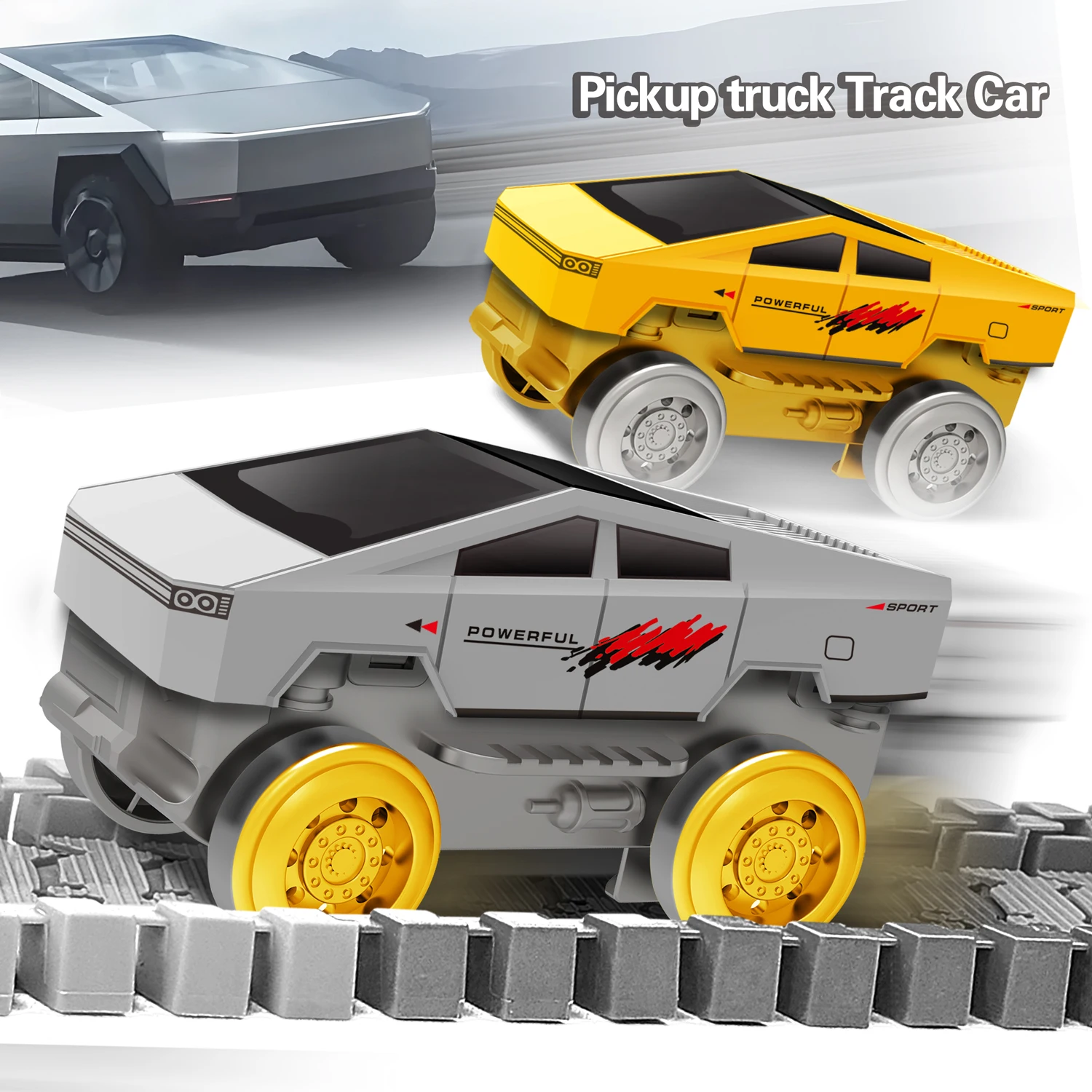 LED light up Cars for Glow Race Track Electronic Car Toys Flexible