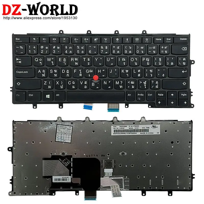 Kor hb he il Ara gk gr th tw lt Teclado com Retroiluminação Lenovo Thinkpad X260 X240 X270 A275 X250 X240s X230s Laptop kr - Imagem 3