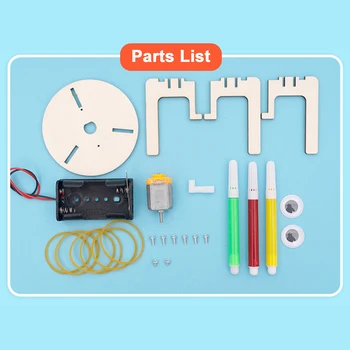 DIY Kits Graffiti Robot Model Science Toys for Children Make Vibration Graffiti Novelty Educational Toys Assembling Model Kits 3