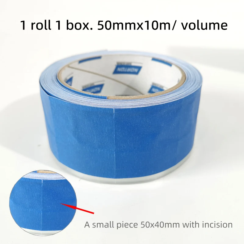 노턴 50mmx10m 천공 창문 가장자리 마스킹 테이프, 정밀 도색 및 공예용 뷰티 턴 차폐 트림 테이프