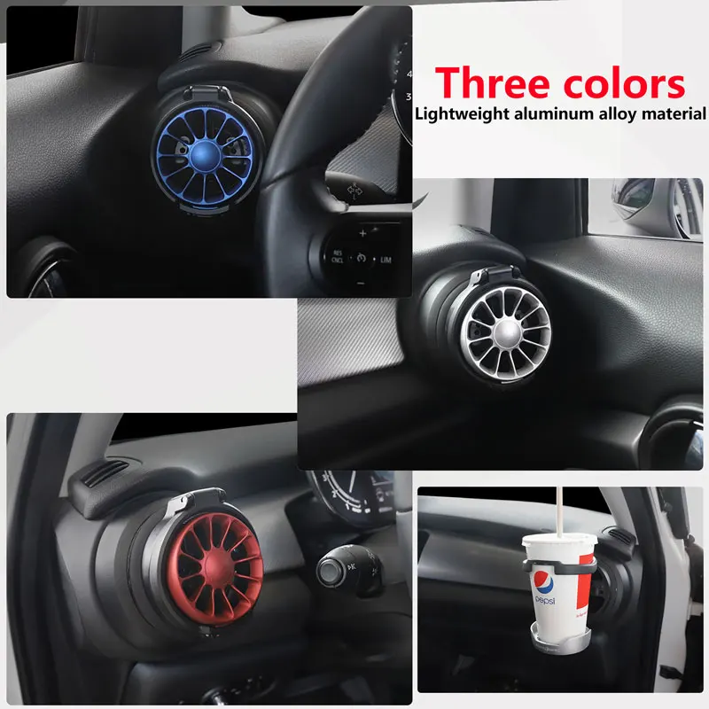 경량 아연 합금 자동차 컵 홀더 공기 배출구 장식, BMW 미니 F55 F56 F57 R55 R56 R57 R58 R59 R60 R61 차량용 도구 부품