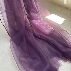 Luxurious Burgundy Red Tulle Mesh - 1500x160cm (Deep Purple)