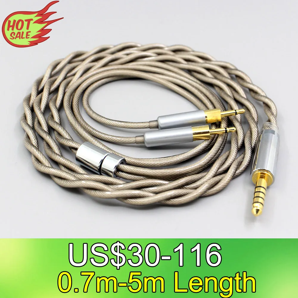 

LN007825 Type6 756 core 7n Litz OCC Silver Plated Earphone Cable For Sennheiser HD700 Headphone 2.5mm pin 2 core 2.8mm