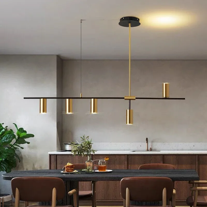 Kitchen Hanging Ceiling Lamps Simple Modern Style Long Chandelier LED Living Room Pendant Light Fixture Dining  Bar Counter Lamp - 3