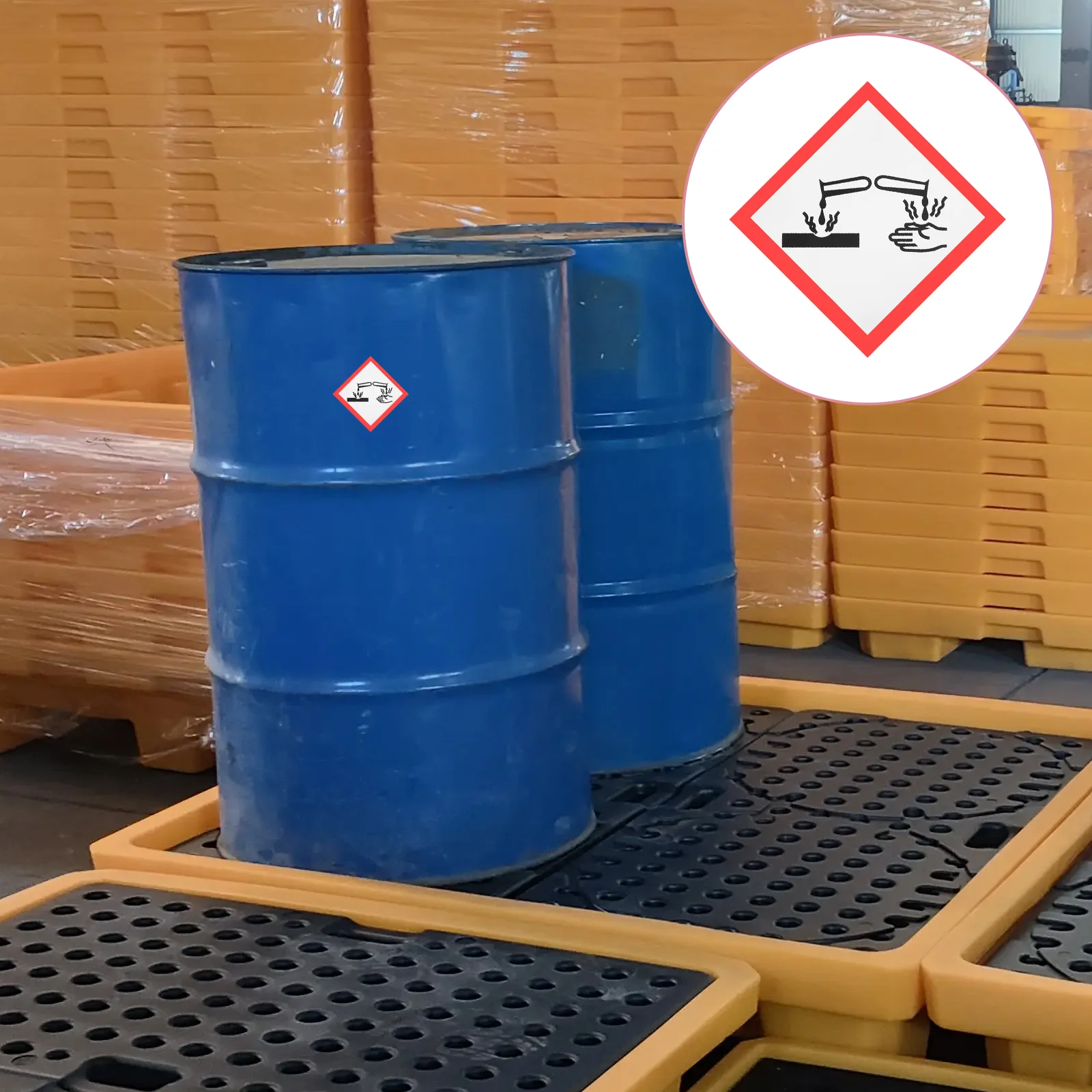 Pvc Corrosive Labels Adhesive Vinyl Safety Signs Warning Stickers Chemical Placards Hazmat Markers Self Pictogram Decals Danger