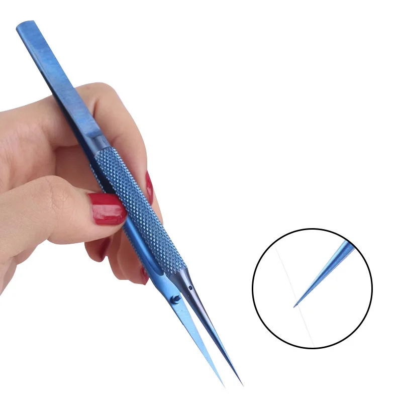 Mobile phone repair fingerprint flying wire tweezers Titanium alloy micro 0.15mm fine tip microscope straight curved tweezers