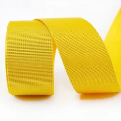 Durable Nylon Webbing for Sewing and Crafting - 10 Meters, 20 - 50mm Width (Yellow)