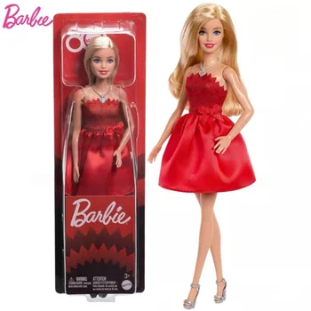 Hot Authentic Barbie Dolls Barbie Fashionistas 80th Anniversary Commemorative Doll Girls Holiday Surprise Gifts Fashion Toys