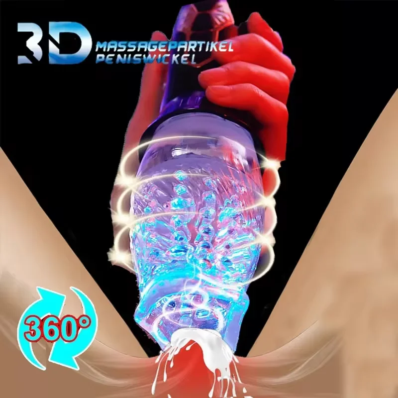 Automatic Rotating Vibrating Male Masturbator Vibration Penis Pump Trainer Masturbation Cup Adult Sex Toys for Men Adults Toys