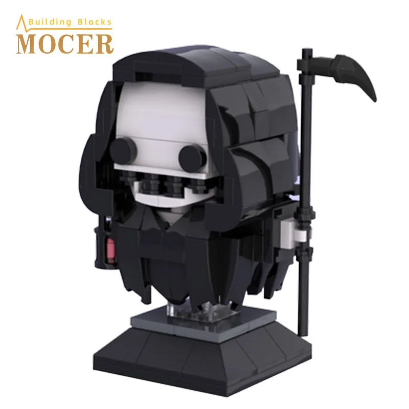 Mocer Moc Ideas Action Figures Grim Reaper Brickheadz Statue Building Blocks Toys For Children Halloween Gift