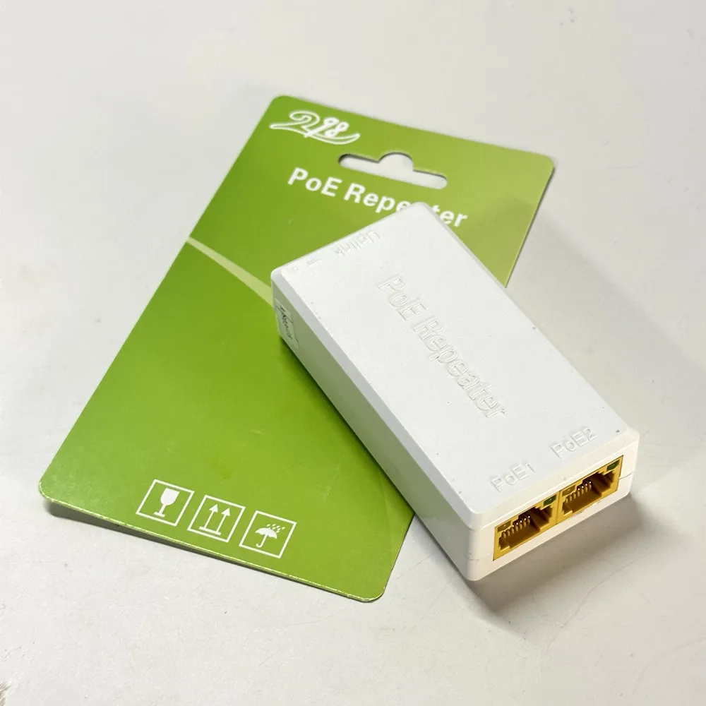 2포트 POE 리피터 10/100Mbps 1-2 PoE 연장기 IEEE802.3af/at 플러그 앤 플레이 48V 지원 PoE 스위치 NVR IP 카메라용