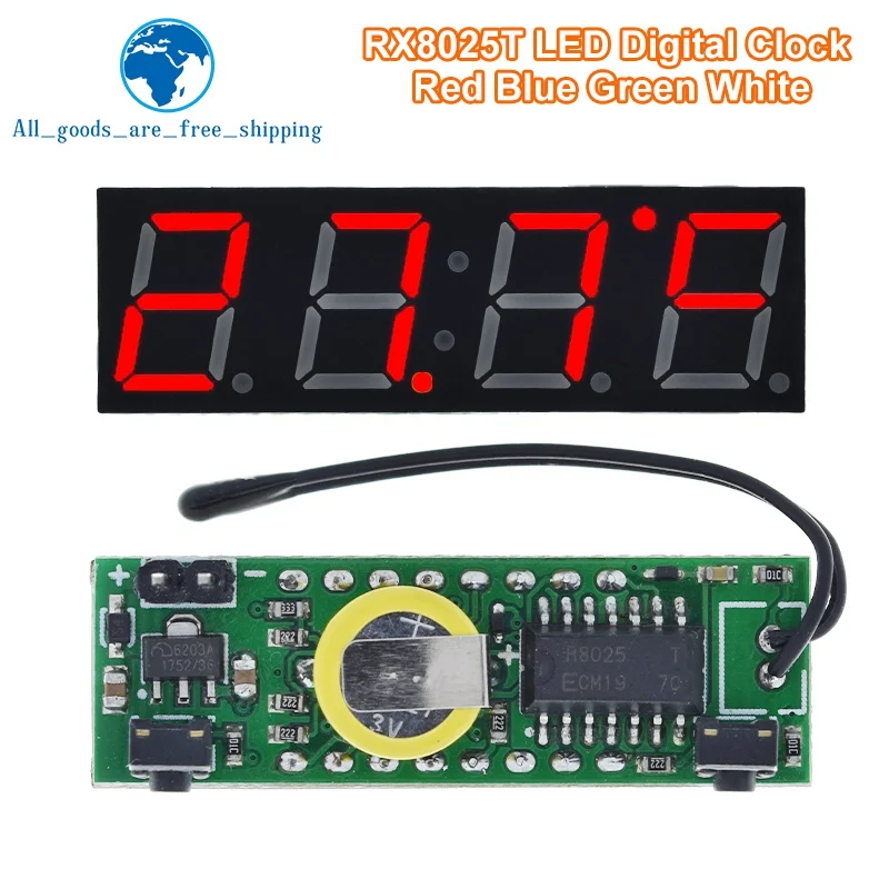 TZT 1/3PCS 3 In 1 LED RX8025T Digital Clock Temperature thumbnail 10