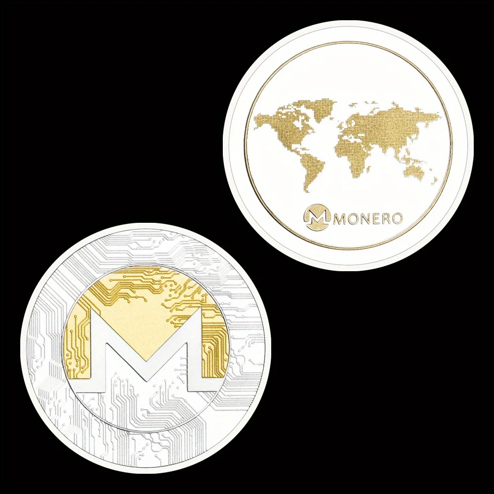 Monero Cryptocurrency Commemorative Silvery Plated Coin Collectible Gift