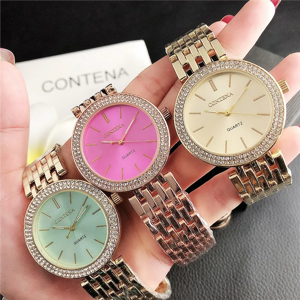 

Sdotter New Crystal Diamond Luxury Silver Ladies Watches Fashion Women's Full Steel Wrist Watch Clock Saat Relogio Feminino