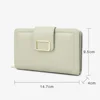 Multiple Card Positions Wallet New Korean Style PU Handheld Bag Solid Color Coin Purse Women Slimwallet 6