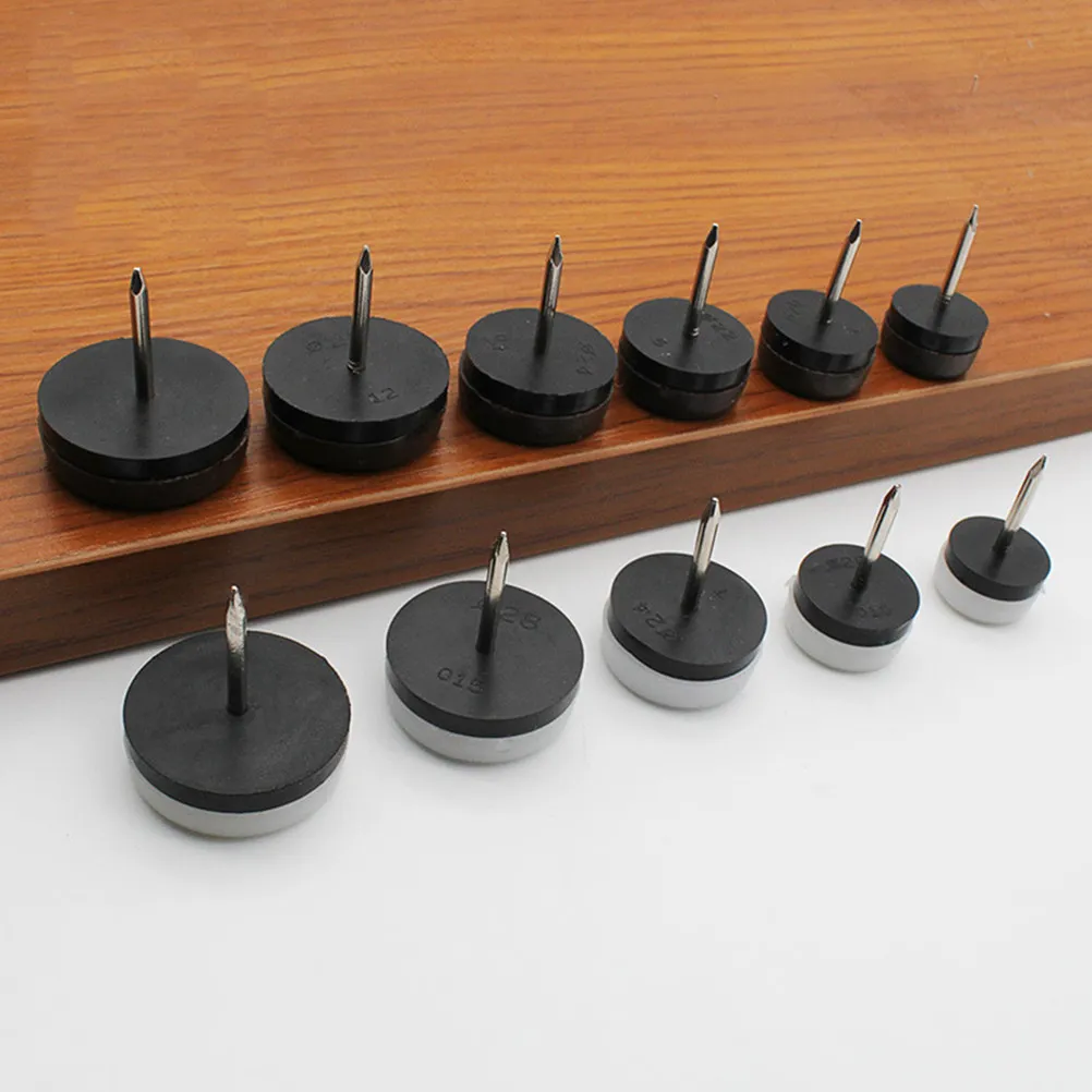 50Pcs 18Mm 손톱이 있는 의자 다리 패드 미끄럼 방지 가구 발 보호대 경재 바닥 안전 간편한 설치 홈 주방 사무실