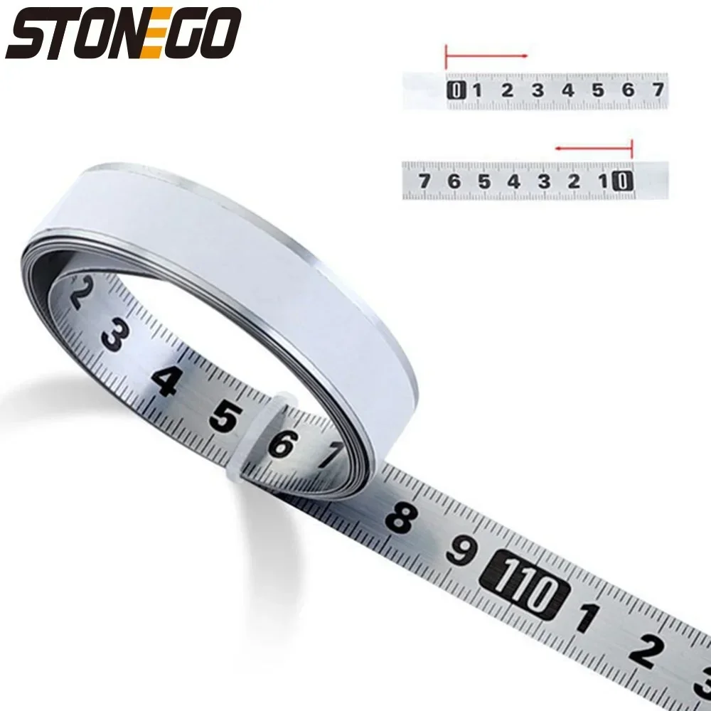 Durable Rust-Proof Wear-Resistant Stainless Steel Mitered Track Ruler with Self-Adhesive Metric Scale