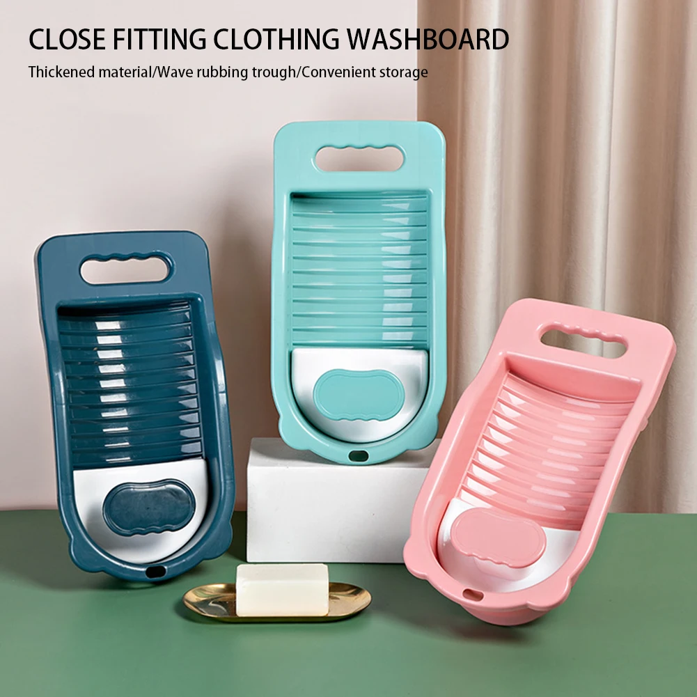 Mini Plastic Washboard Laundry With Scrub Grips Portable Scrub Board For Household Kids Adult Underwear Socks Laundr