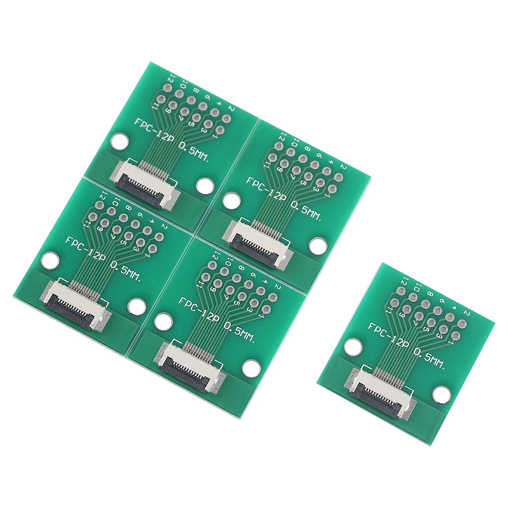 5Pcs/lot FPC FFC 0.5MM  Pitch Conversion board DIY PCB board 6P~20P 6 8 10 12 20 P connector For Cable transfer