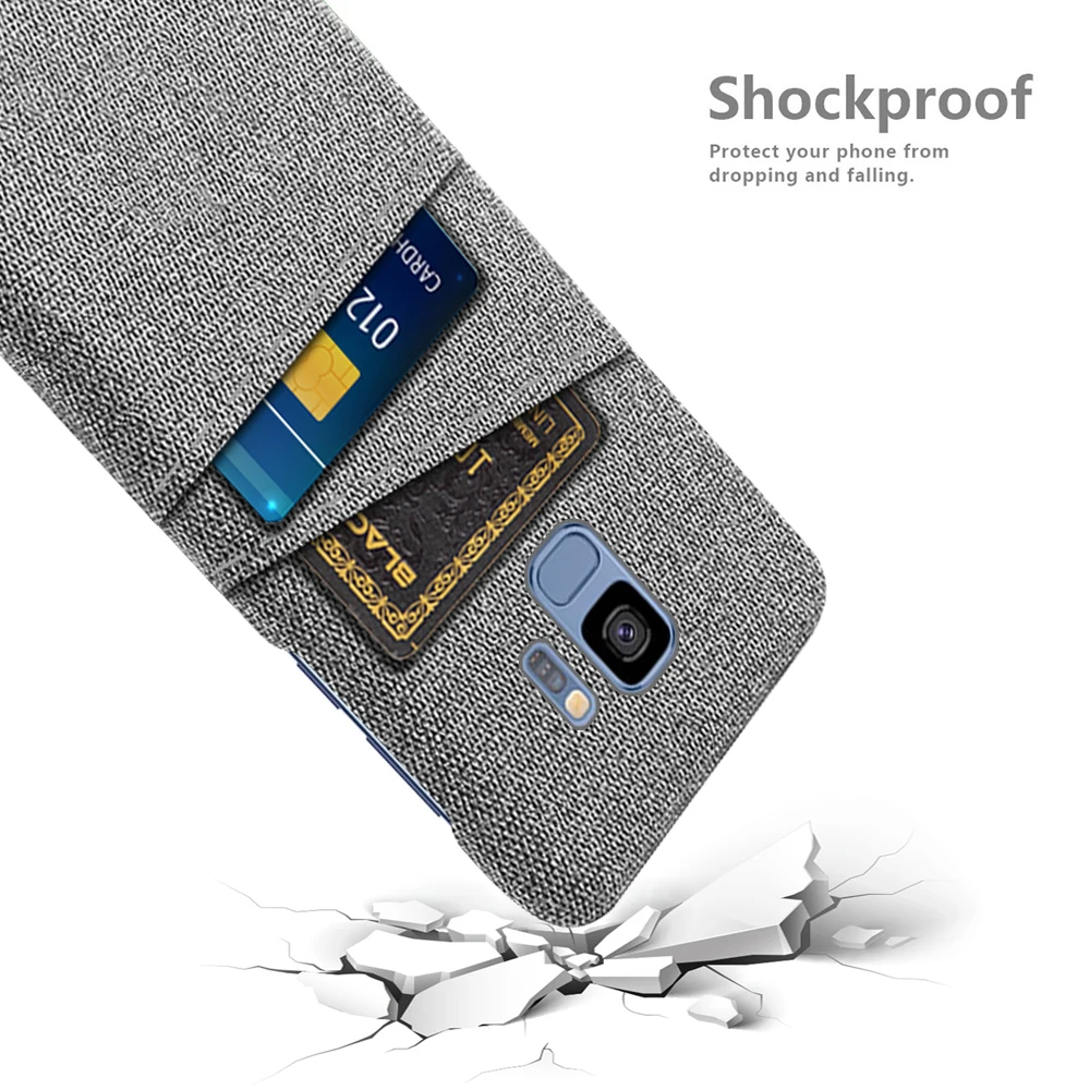 Fabric Case For Cover Samsung S9 S 9 Plus Case Fabric Dual Card Cover On For Samsung Galaxy S9 Plus S9 Phone Back Coque Funda