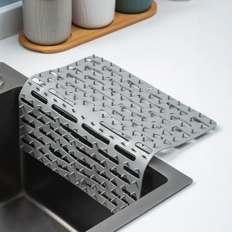 Sink Pad Sink Protector Kitchen Anti Slip Silicone Sink Mat Dishes Heat Insulation Protector