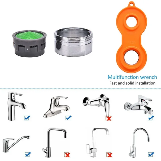 20/10pcs Water Saving Faucets Aerator Replaceable Filter Mixed Nozzle M24 24mm Thread Bathroom Faucet Bubbler Accessories 5