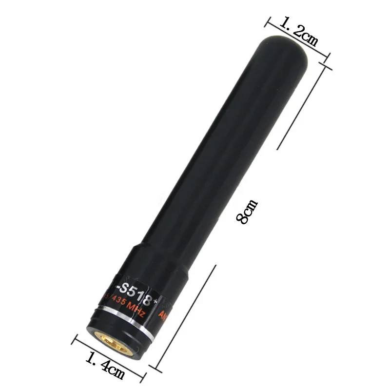 Original HH-S518+ Handheld Walkie Talkie Antenna 145/435MH UV Dual Band Ultra Short High Gain Omni Antenna SMA Male/Female