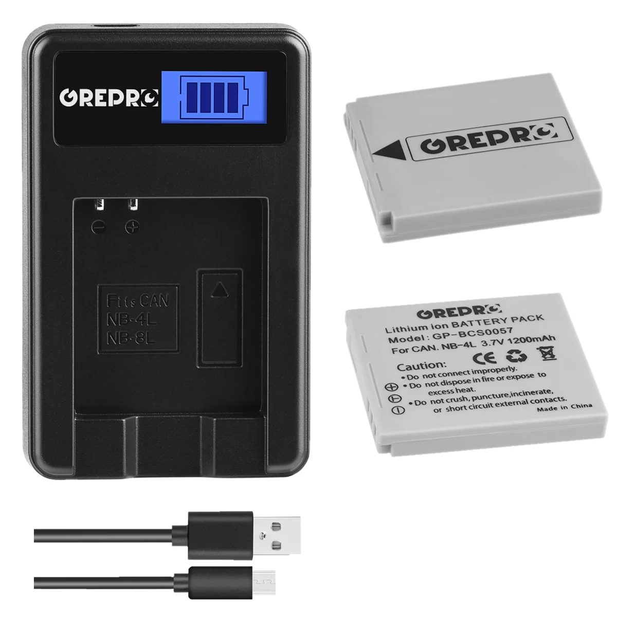 Аккумулятор и зарядное устройство на 1200 мАч для Canon IXUS 220 HS, 100 IS, 115 HS, 117, 120 IS, 130, 230 hs, 255