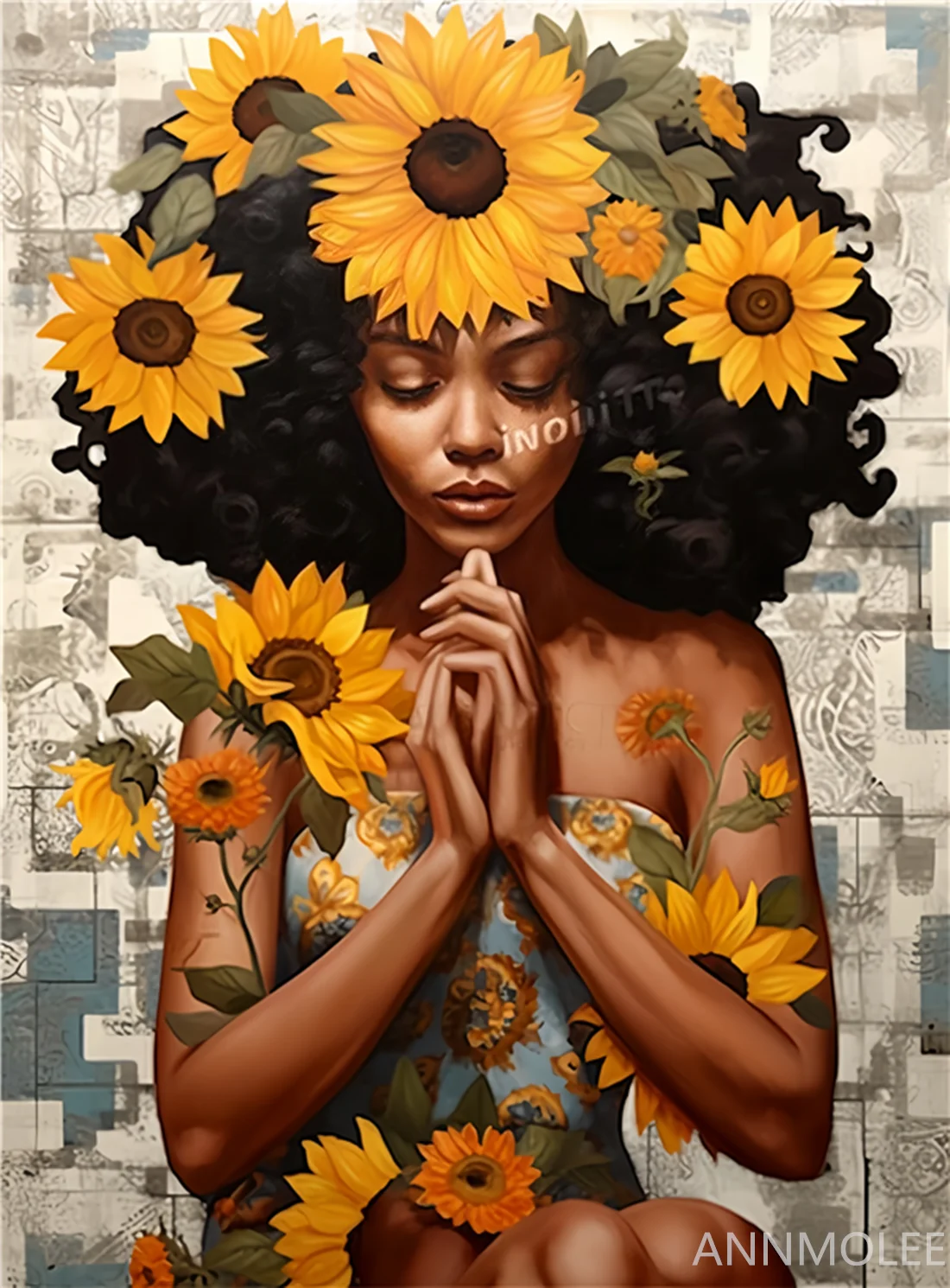 

Пазлы для взрослых и семьи, африканская и американская женщина, формирование подсолнуха, деревянные DIY Развивающие игрушки, подарок для дома