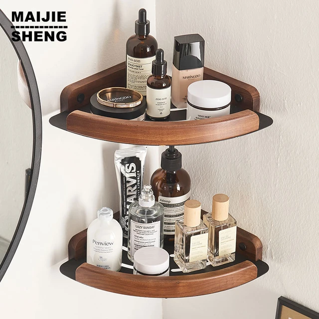 Wall-mounted Bathroom Shelves, Kitchen Storage Organizer, Shower Caddy,  Corner Shelf