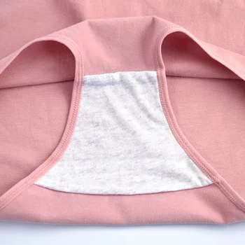Alternative view of 2Pcs Plus Size Cotton Panties for Woman Breathable High Waist Briefs Comfortable Solid Color Underwear Soft Underpants M-XXXL