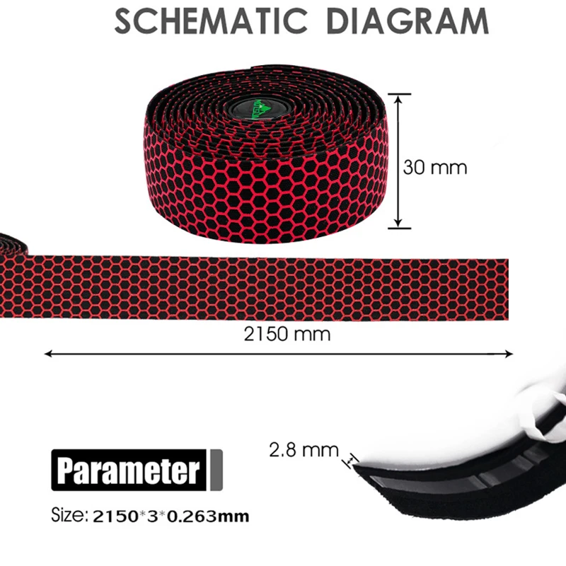 MOTSUV Soft Road Bike Bicycle Handlebar Cork EVA PU Bar Tape Professional Cycling Damping Anti-Vibration Wrap 1 Pair bike handlebar tape