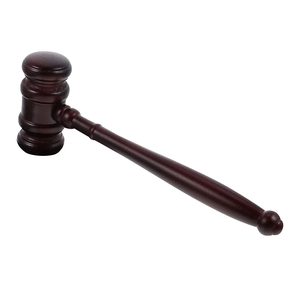 

Toys Court Judge Hammer Role Play Judge's Auction Novel Plaything Wooden Gavel for Auctions Child