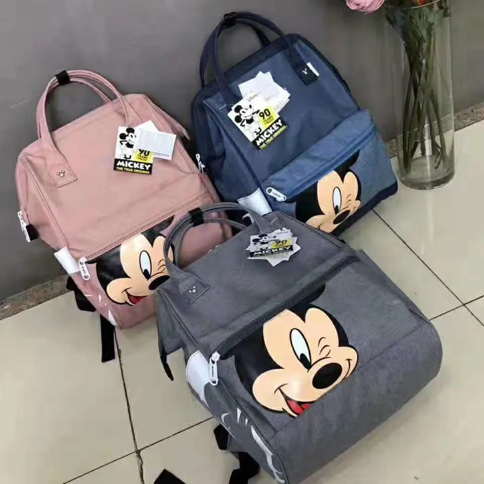Disney Mickey mouse backpack multi-function large capacity backpack diaper bag waterproof men women shoulder bag Travel