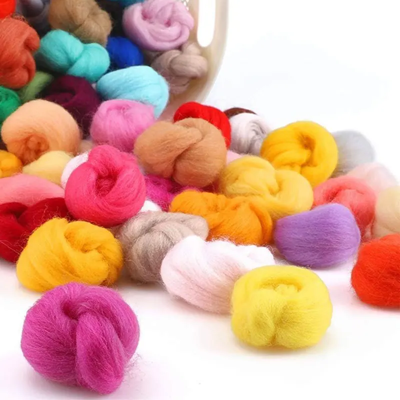 12g Solid Color Wool Felt for DIY Needle Felting and Wet Felting Projects