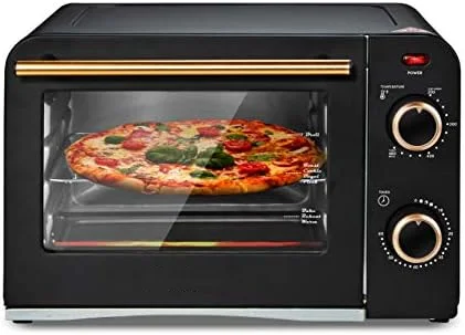 

ETO1200B Vintage Diner 50\u2019s Retro Countertop Toaster Oven, 1300W, Bake, Broil, Toast, with Temperature & Adjustable 60