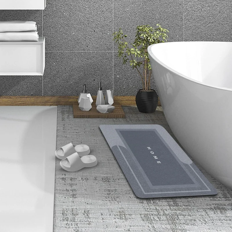 Floor mat 1pc 40*60cm Super Absorbent Floor Mat For Bathroom Non Slip Fast Drying Soft Carpet Shower Tub Outdoor Doormat
