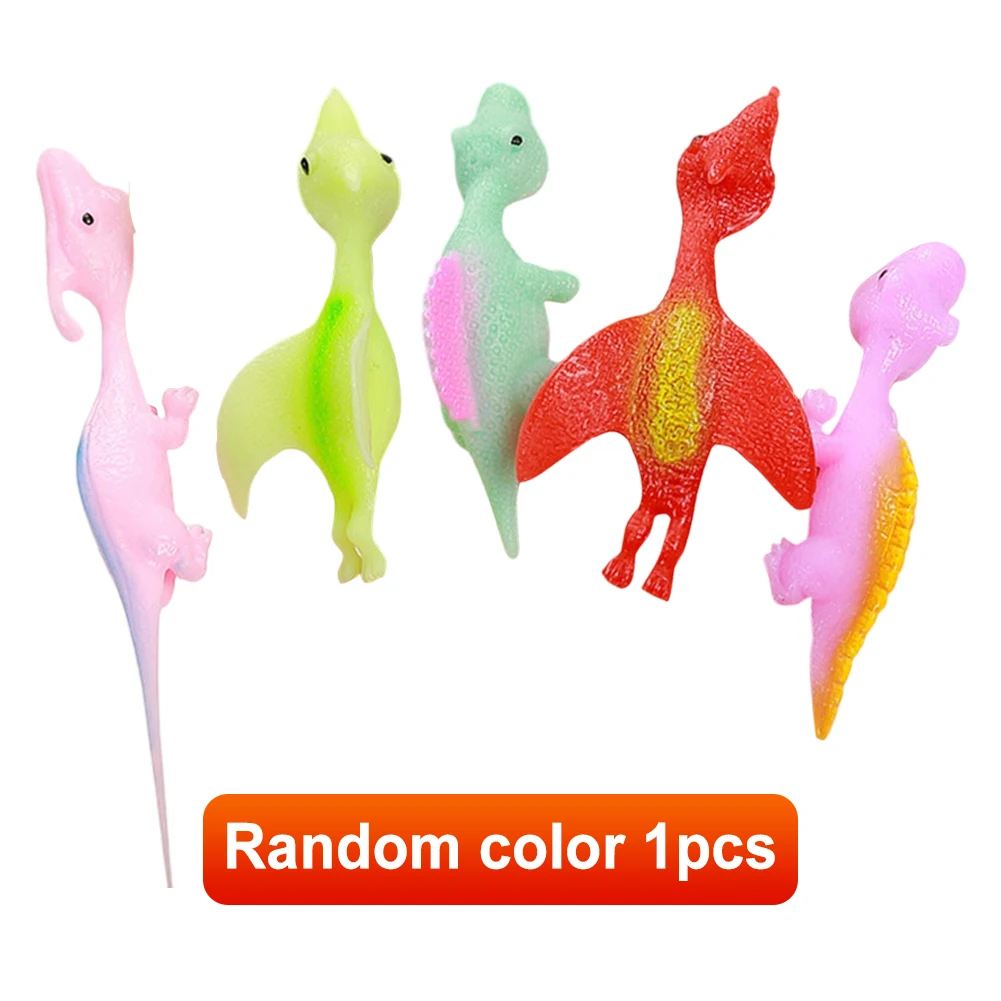 Decompression Toys Ejection Dinosaur Toys Slingshot Dinosaur Fingers Creative Design Stress Relief for Kids Children