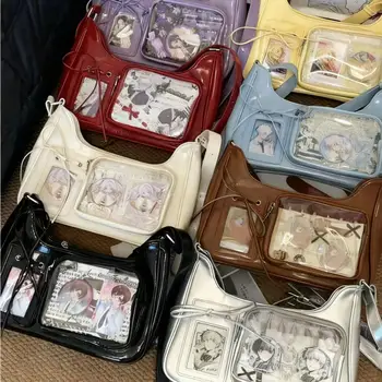 Y2K Bag Cute Bow Ita Bag Girl Transparent Dolls Bag Messenger Bag Women Fashion Shoulder Crossbody Bag Tote Bag Lolita Handbag 1