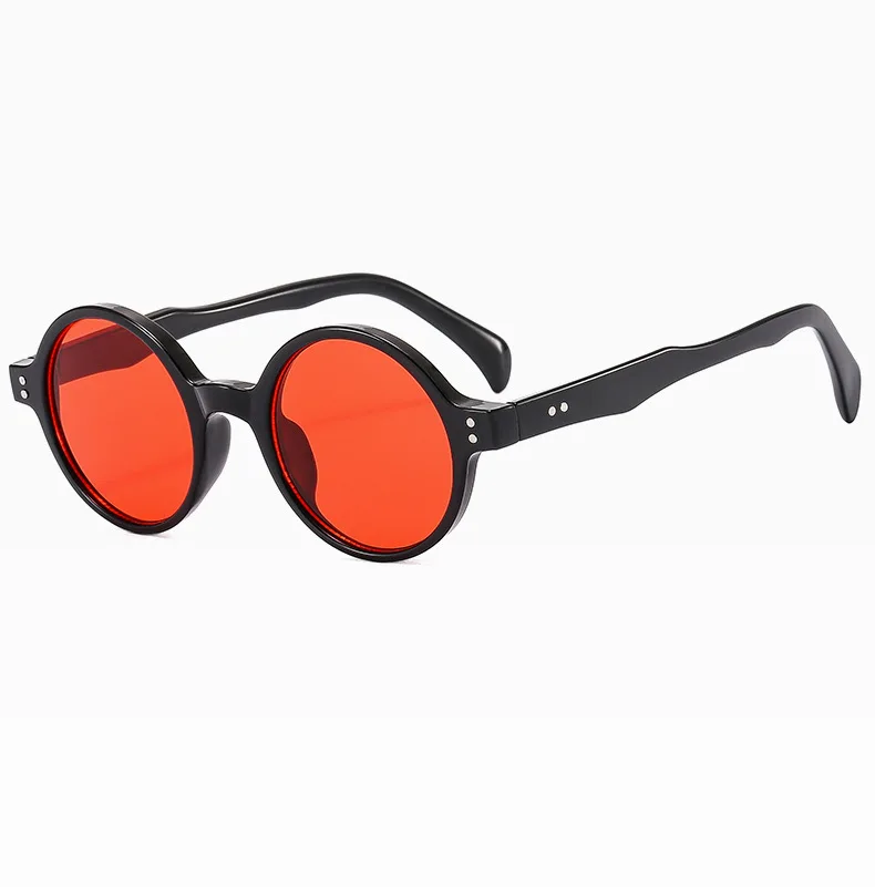 Vintage Runde Sonnenbrille Frauen Marke Designer Niet Sonnenbrille Weibliche Mode Reise Ozean Farbe Shades Oculos De Sol – Detail 10