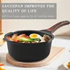 Nonstick Stockpot With Lid 4 Quart,Saucepan with Stay Cool Handle,Deep Kitchen Cooking Pot Induction Stock Pots, Dishwasher Safe 2