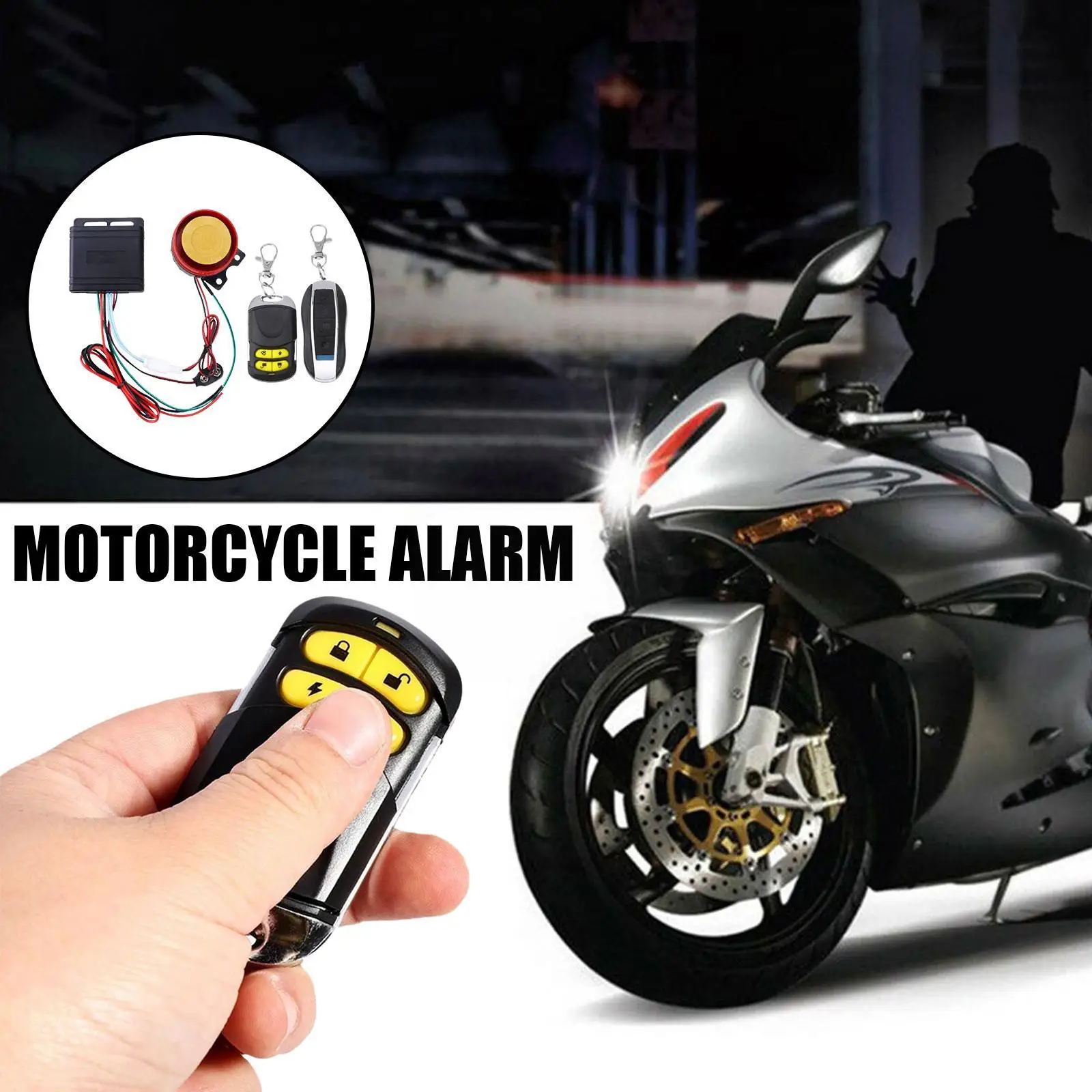 12V Car High Power Siren Motorcycle Alarm System Remote Control Anti-theft For Motorcycle