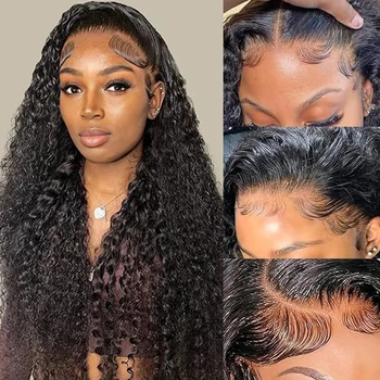 Water Wave 13x4 13x6 Lace Front Wigs Human Hair Easy To Wear Curly Wave Natural Hairline Malaysia Remy Human Hair Wigs For Women 1